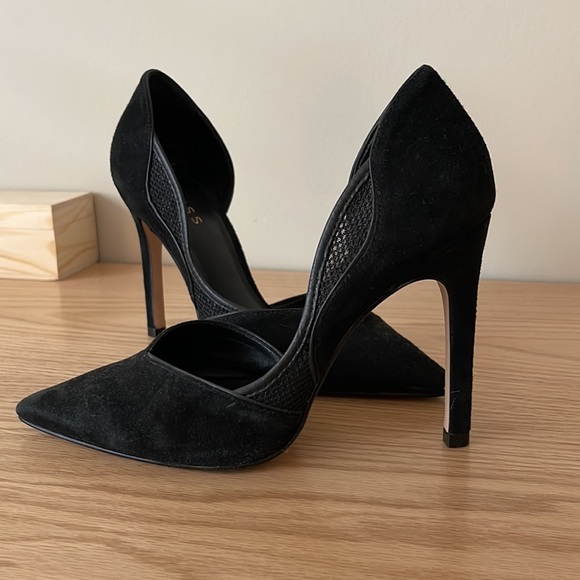 Reiss Black Suede Pumps - Picture 2 of 5